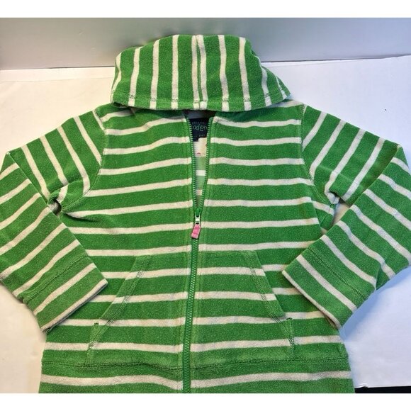 Mini Boden Terry Cloth Jacket (9/10yr) green & white‎ stripe (beach /pool) - Picture 1 of 5